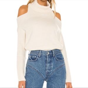 Lovers + Friends Anisa Off Shoulder Sweater in Ivory - Small